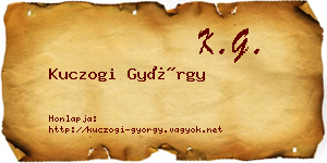 Kuczogi György névjegykártya