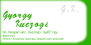 gyorgy kuczogi business card